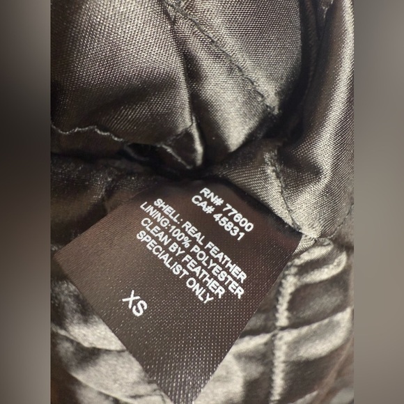 Chaser - Real Feather Jacket- Black & Iridescent - XS NWT - Picture 5 of 7